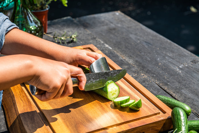 Forged Olive kinderkoksmes, vingerbeschermer en hoes