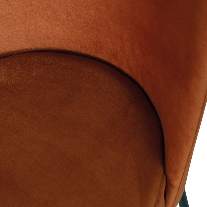 WOOOD Vogue Eetkamerstoel - Fluweel - Roest