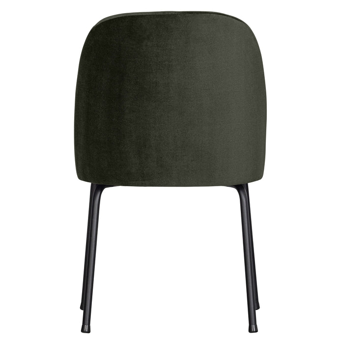 WOOOD Vogue Eetkamerstoel - Fluweel - Donkergroen