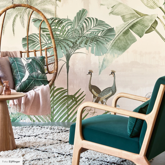 Woood Mark Fauteuil - Fluweel Flesgroen