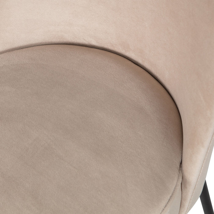 WOOOD Vogue Eetkamerstoel - Fluweel - Taupe