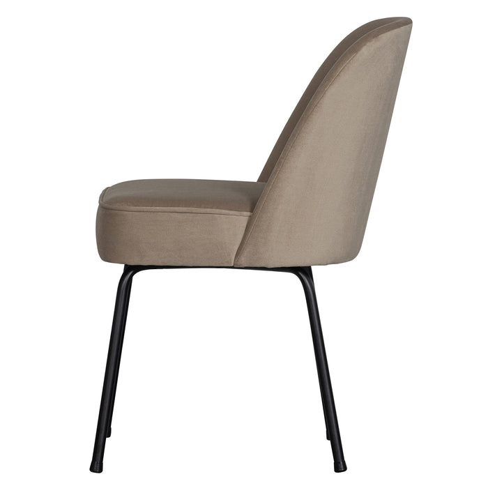 WOOOD Vogue Eetkamerstoel - Fluweel - Taupe