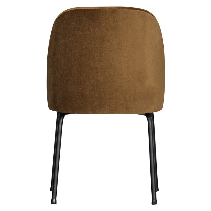 WOOOD Vogue Eetkamerstoel - Fluweel - Honinggeel