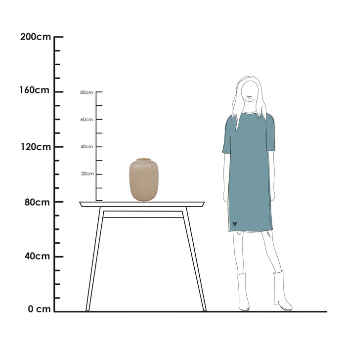 Vase The World Artic Vaas Ø 25 cm - Pastel Ivory