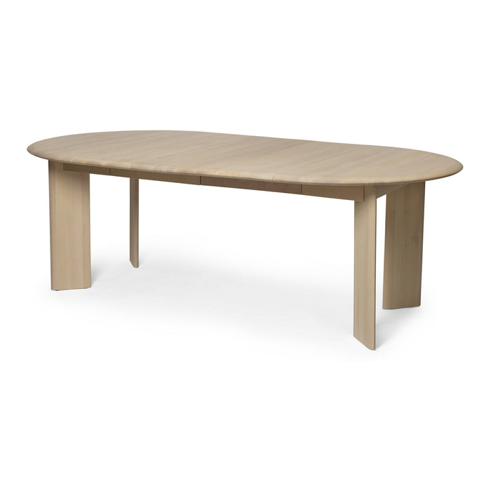 Ferm Living Bevel Uitschuifbare Eettafel 117/167/217 x 117 cm - Wit Beukenhout