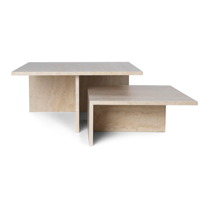 Ferm Living Distinct Grande Duo Salontafel - Travertine