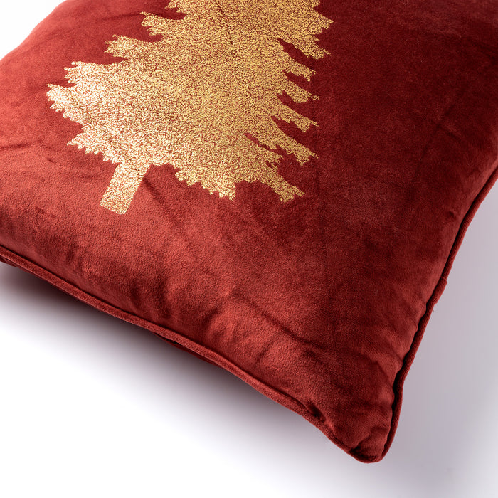 Tree - Kerst kussenhoezen - 45x45 cm, rood