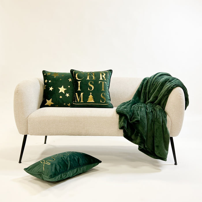 Stars - Kerst kussenhoezen - 45x45 cm, Groen