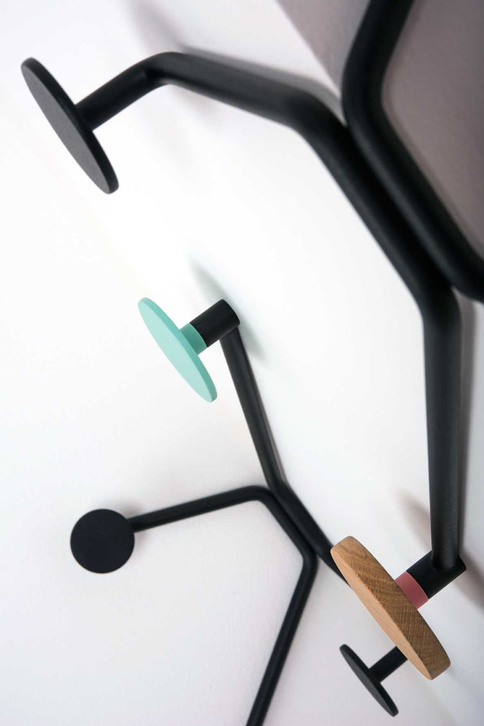 Hook wandkapstok buitenhoek roze