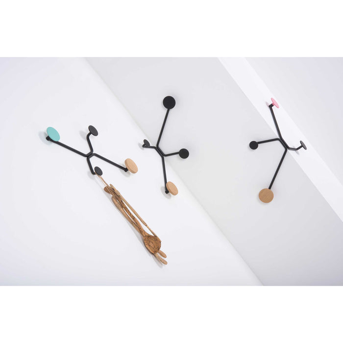 Hook wandkapstok rechte muur groen