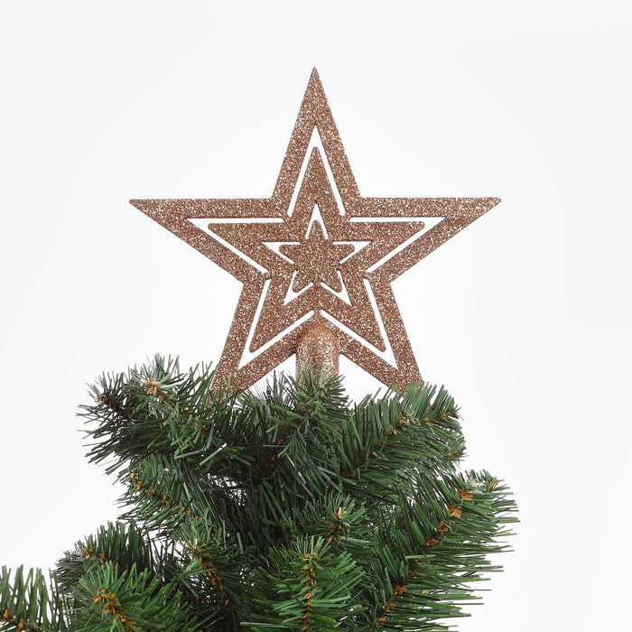 House of Seasons Plastic Kerstballen Set met Piek - 40 Stuks - Ø8 cm