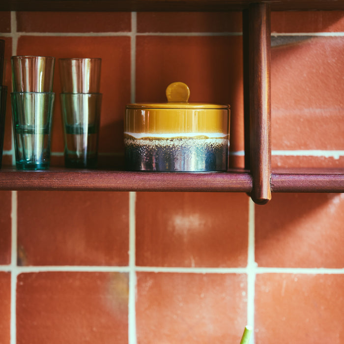 HKliving 70's Ceramics Cookie Jar Voorraadpot Ø 17 cm - Fire