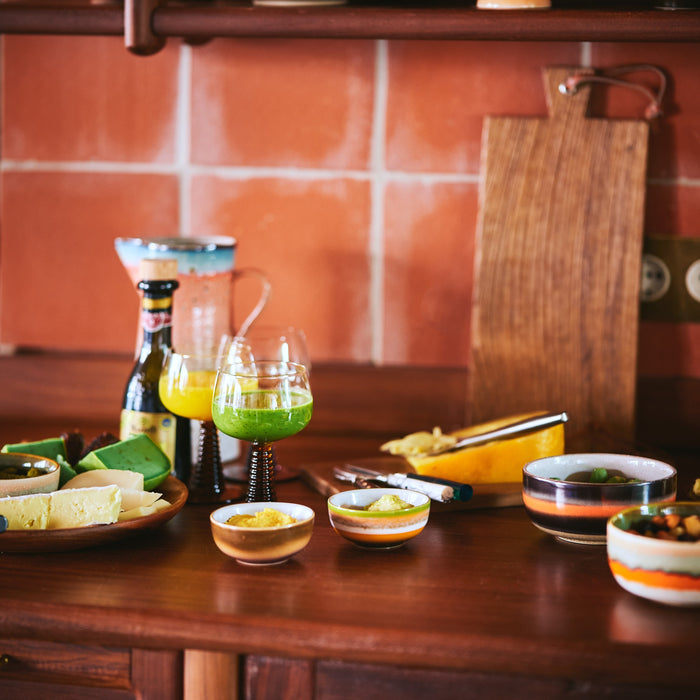 HKliving 70's Ceramics Kommetjes Ø 8,3 cm - Set van 4 - Sierra