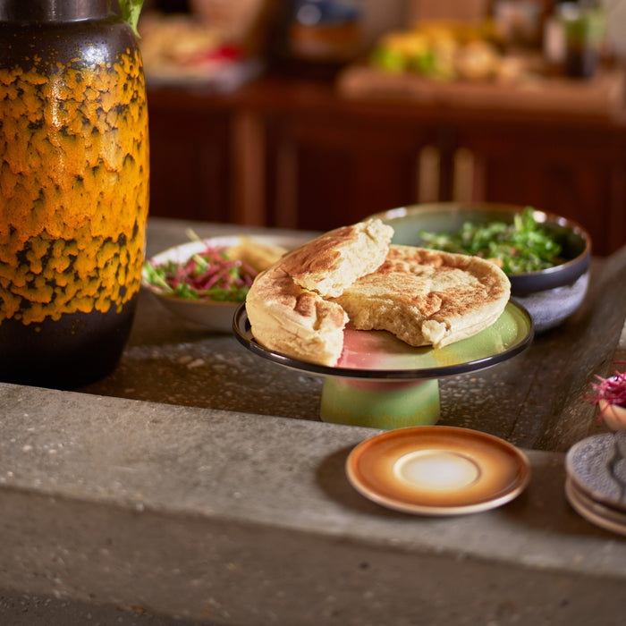 HKliving 70's Ceramics Taartplateau Ø 26 cm - Licorice