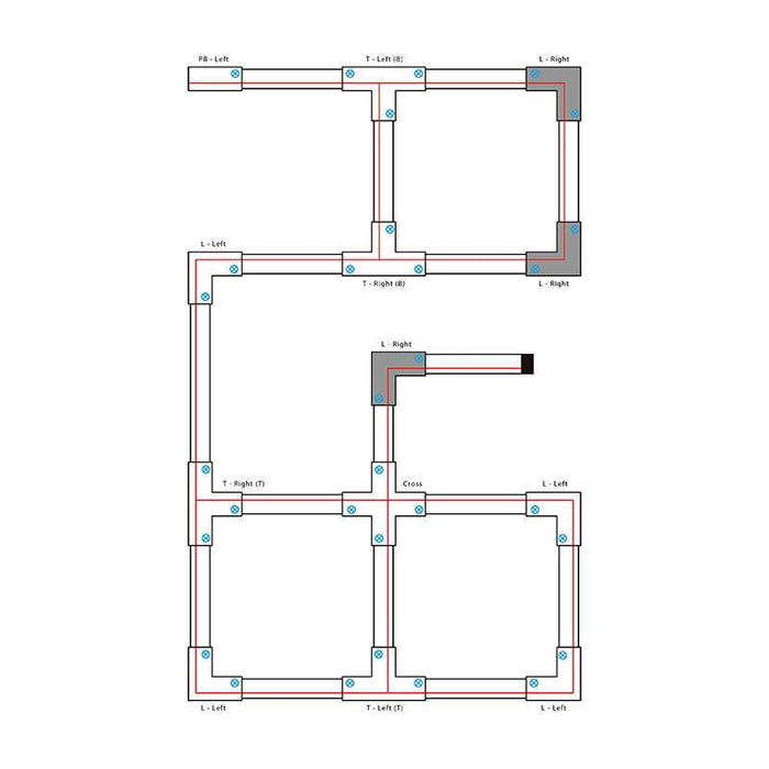 QAZQA L-Koppelstuk voor 3-fase rail zwart rechts - 3-Phase