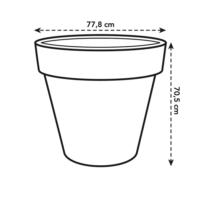 elho Pure Round Bloempot Ø 80 cm - Antraciet - 100% gerecycled kunststof