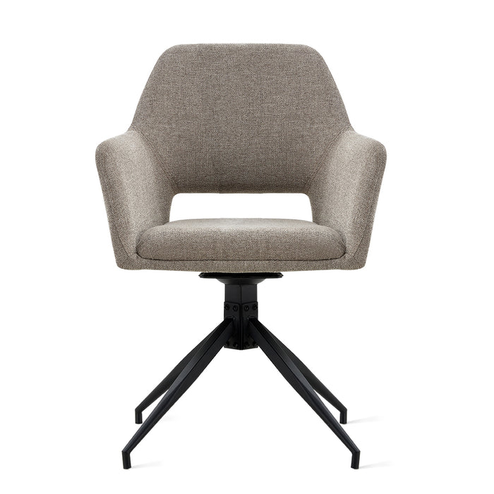 by fonQ Twist Eetkamerstoel - Linnen - Taupe