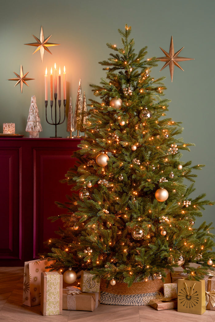 House of Seasons Kerstboomrok - H26 x Ø58 cm - Zeegras - Blauw