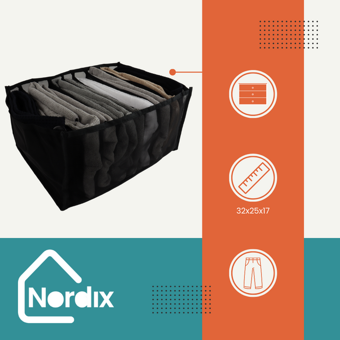 Nordix Kledingkast Organizer Opbergsysteem Broeken Lade Organizer 9...