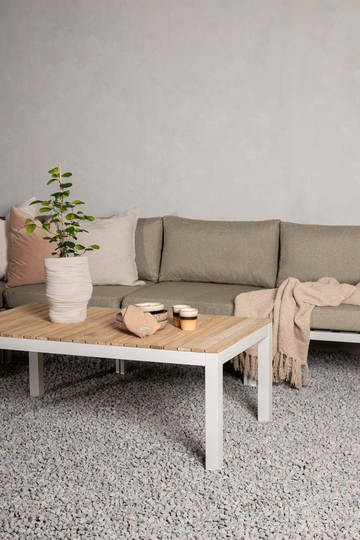 Nest outdoor Milena aluminium tuin salontafel beige - 120 x 70 cm