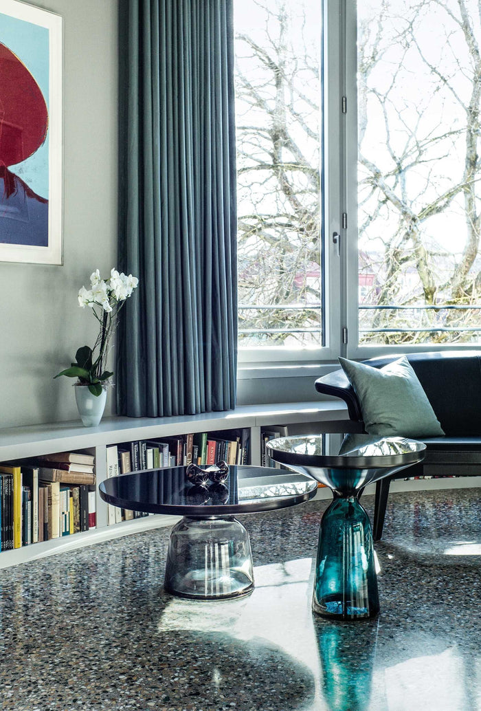 ClassiCon Bell Coffee Black salontafel 75 Saffier blauw