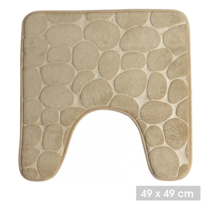 Urban Living WC Badkamerkleedje|badmat tapijt - beige - 49x49cm