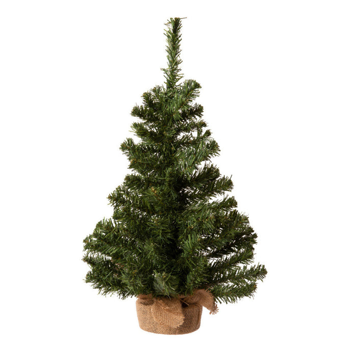 Everlands Kerstboom - kunst - mini - inclusief versiering - 60 cm