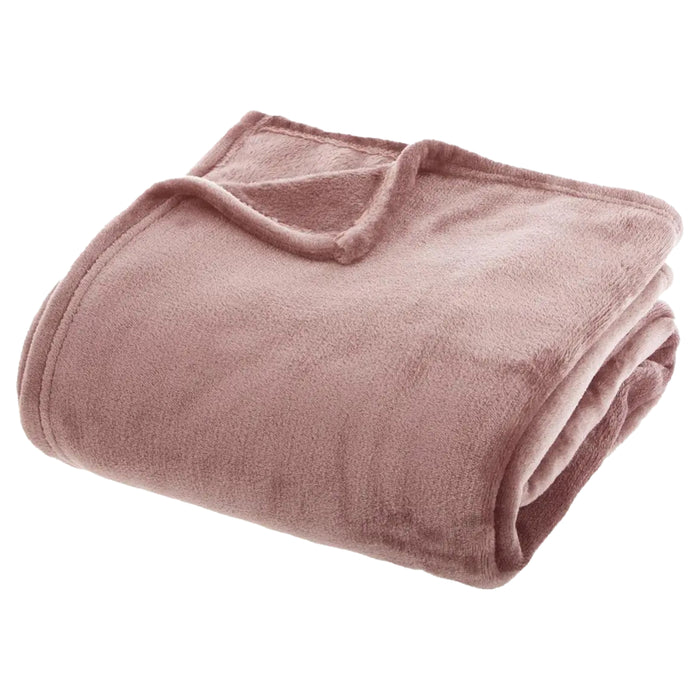 Atmosphera Plaid - oud roze - polyester - 180 x 230 cm