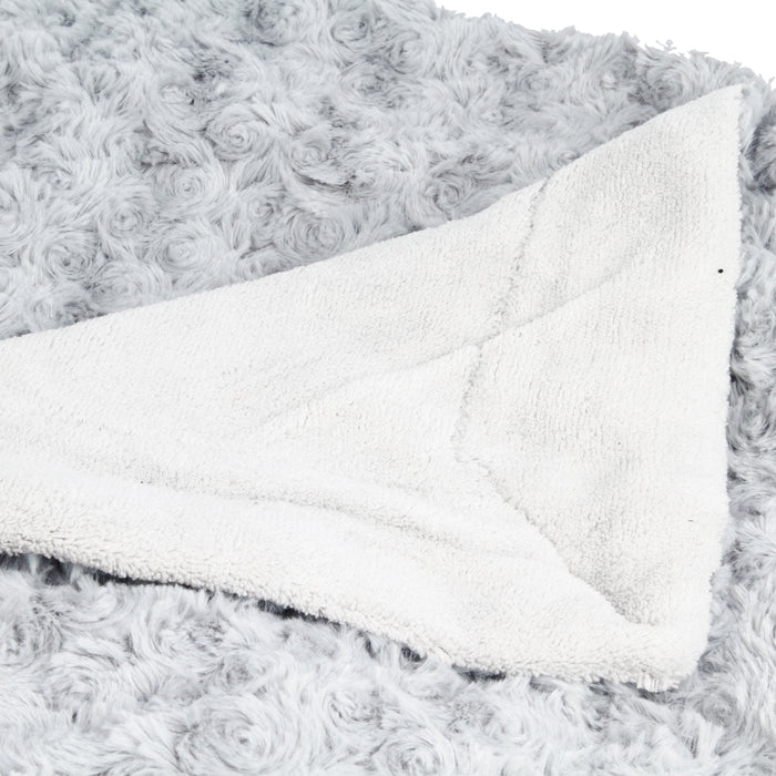 Atmosphera Sprei|deken|plaid - zilvergrijs - polyester - 120 x 160 cm