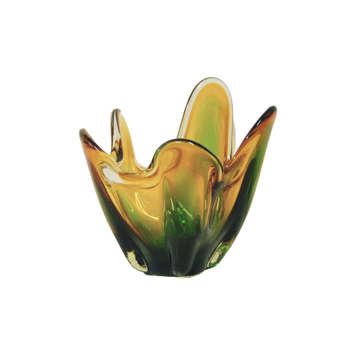 Reliving Gele & Groene Glazen Schaal