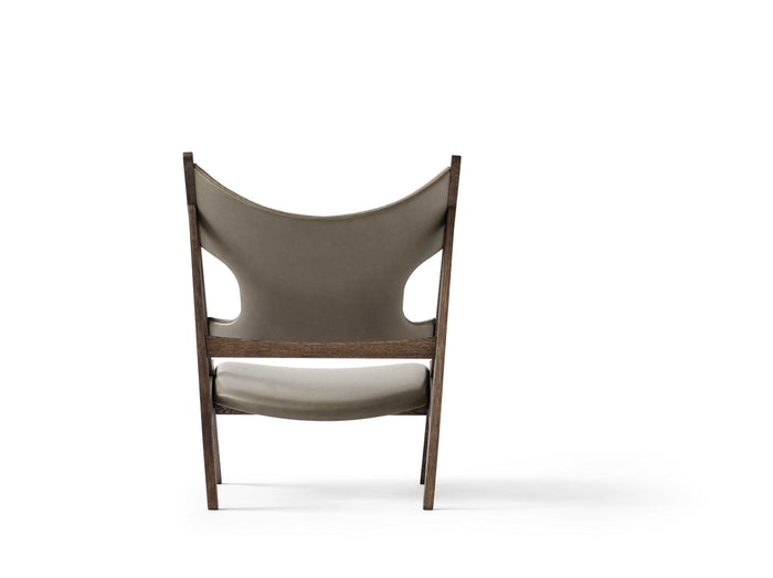 Audo Copenhagen Knitting fauteuil naturel eiken leder Dunes Cognac