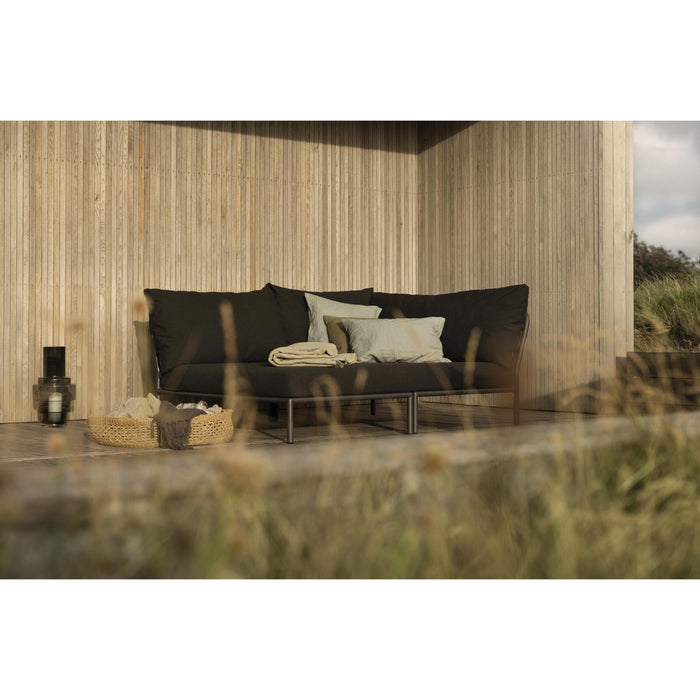 Level2 Cozy Corner loungebank links frame donkergrijs stof ash