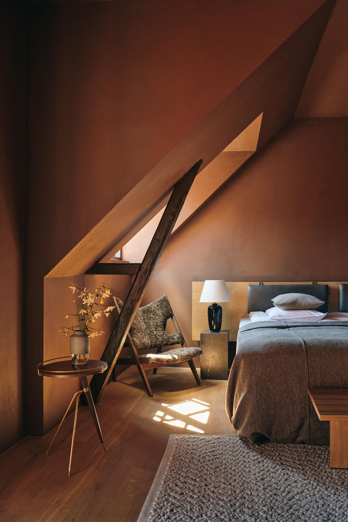 Audo Copenhagen Umanoff bijzettafel Ø60 walnoot|messing