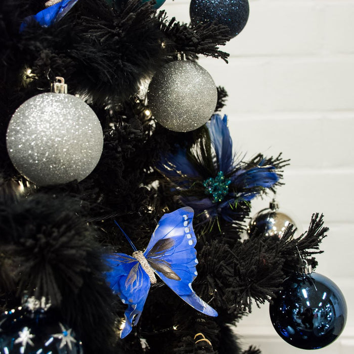 Teddy Black kunstkerstboom - 150 cm - zwart - Ø 86 cm - 422 tips