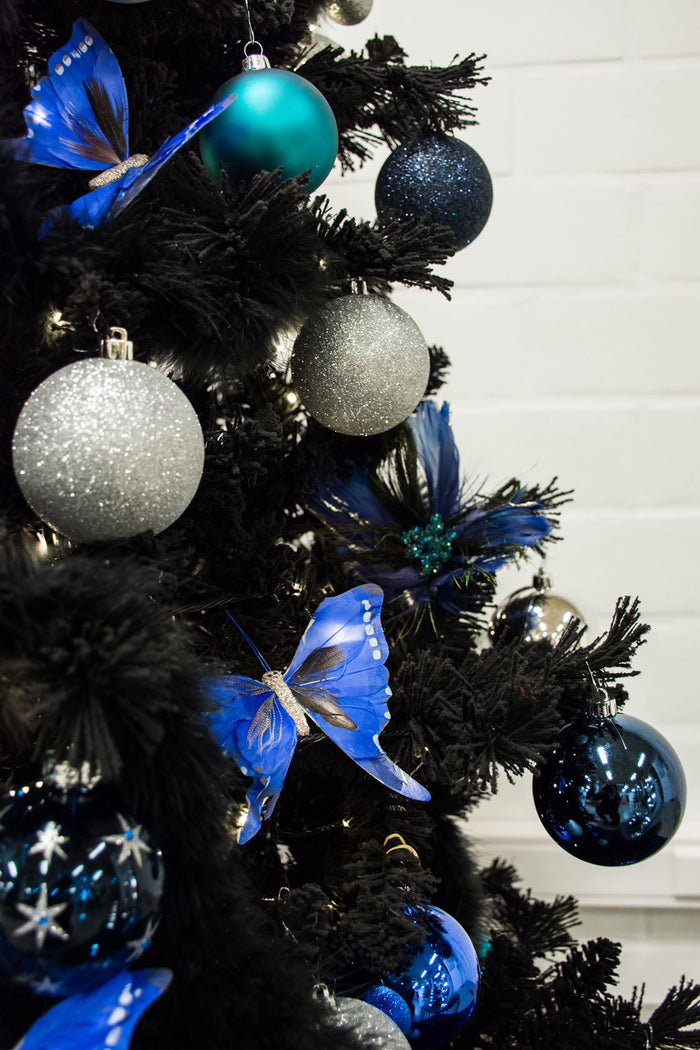 Teddy Black kunstkerstboom - 180 cm - zwart - Ø 97 cm - 658 tips