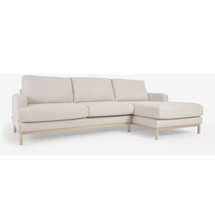 Kave Home Mihaela 3-Zitsbank Chaise Longue Rechts - Wit
