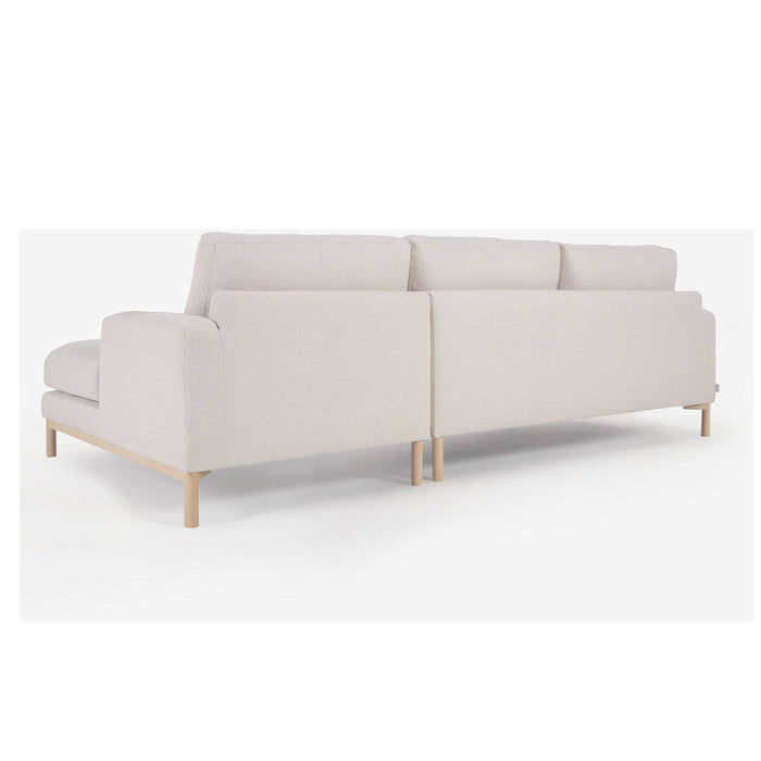 Kave Home Mihaela 3-Zitsbank Chaise Longue Links - Wit