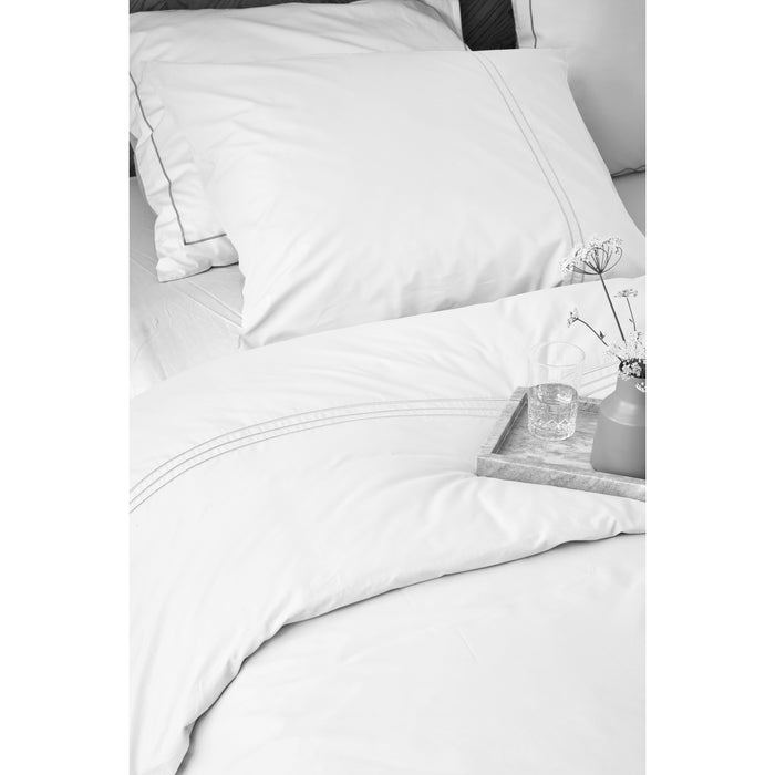 Egyptisch Katoen effen - Wit Maat: Lits-jumeaux (240 x 200|220 cm)