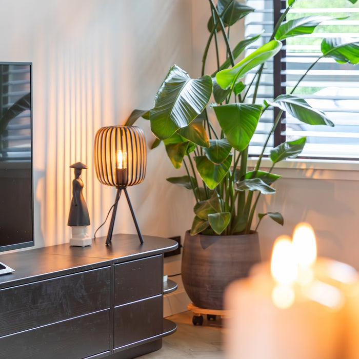 EGLO Tafellamp Romazzina Zwart - Metaal - 20x45x20cm (BxHxD)