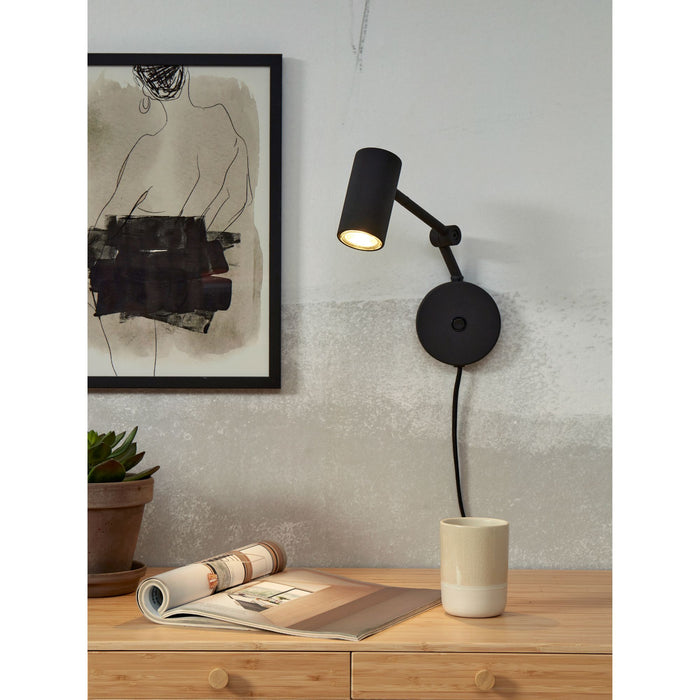 it's about RoMi Wandlamp Montreux - Zwart - 10.5x21.5x18cm