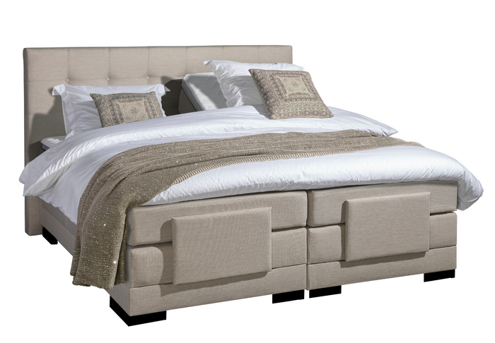 Mörgenn Elektrische boxspring Doha Beige 180x200 inclusief montage