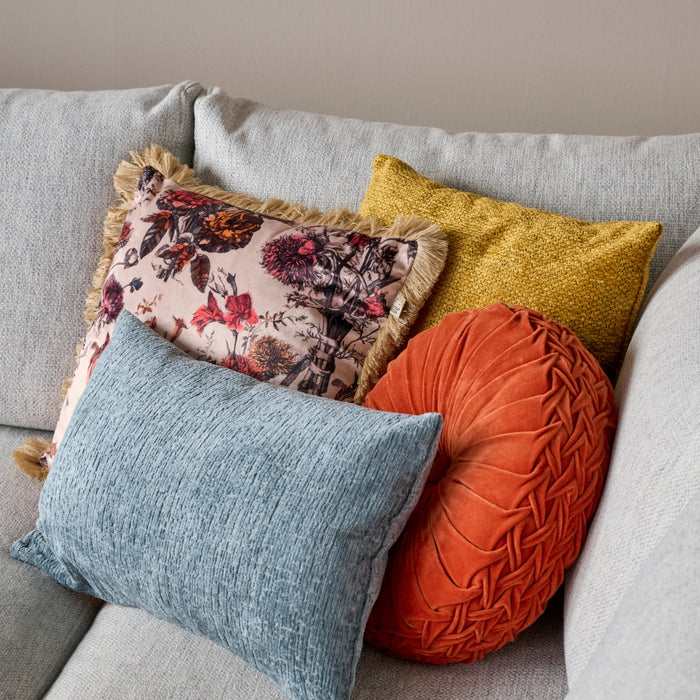 Dutch Decor Sierkussen rond Ø 40 cm velvet - KAJA - Potters Clay terra