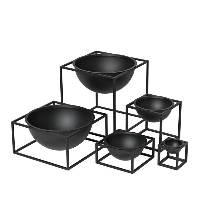 Audo Copenhagen Kubus Bowl Centerpiece schaal large Ø23 zwart