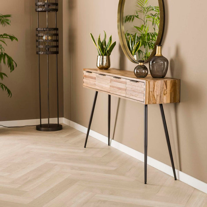 Fraaai - Sema haltafel 4 lades teakhout