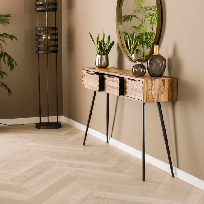 Fraaai - Sema haltafel 4 lades teakhout