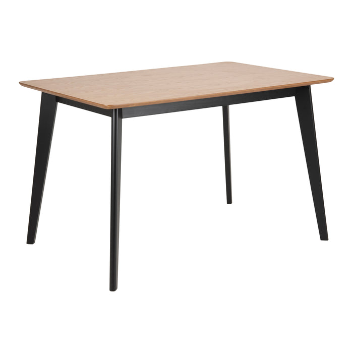 by fonQ basic Crow Eettafel - 120 x 80 cm - Eiken / Zwart