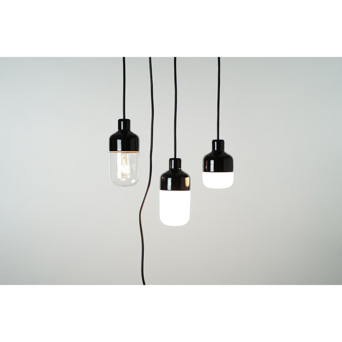 Ifö Electric Ohm hanglamp 100|155 opaal glas IP44 Zwart