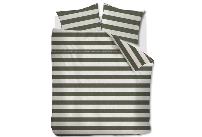 Riviera Maison dekbedovertrek Brayden green - litsjumeaux XL