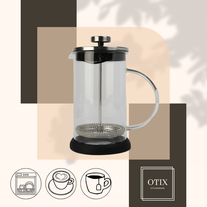 OTIX Cafetière French press Koffie en Theemaker Transparant 800 ml...