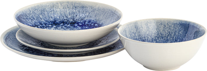 Lite-Body Serviesset Hermes - blauw relief - 6 personen - 24 delig